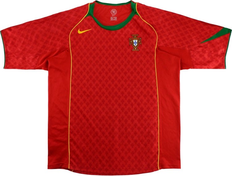 Thailande Maillot Football Portugal Domicile Retro 2004 Rouge